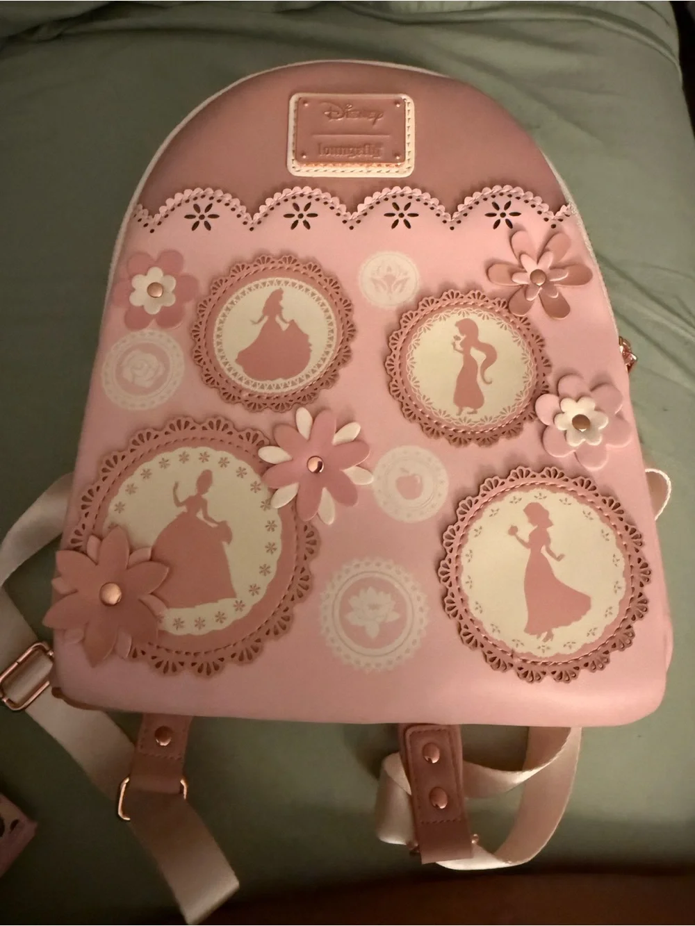 Loungefly Pink Disney Princess Floral Mini Backpack